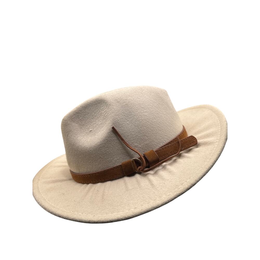 It's Cozy Ivory White Woven Fedora Safari Sun Hat with Chin Strap‎